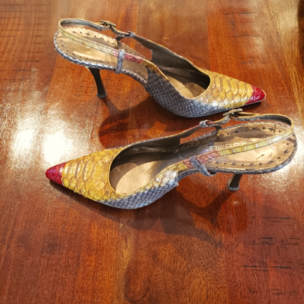 Multicolored slingback